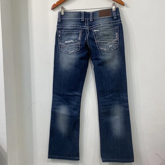 BKE Straight Leg Distressed Ripped Mid Rise Jeans 26 - Picture 8 of 15